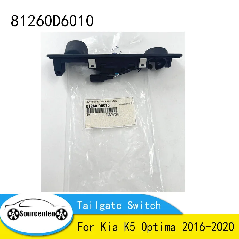 

81260D6010 81260-D6010 Новый переключатель задней двери багажника, ручка замка крышки багажника, кнопка корпуса для Kia K5 Optima 2016-2020