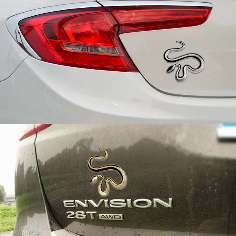 

3D Metal Snake Car Sticker 1Pcs for Side Fender Rear Trunk Emblem Badge Decal for BMW KIA Audi A4 A5 A6 A7 A8 Q4 Q5 Q6 Q7 Q8