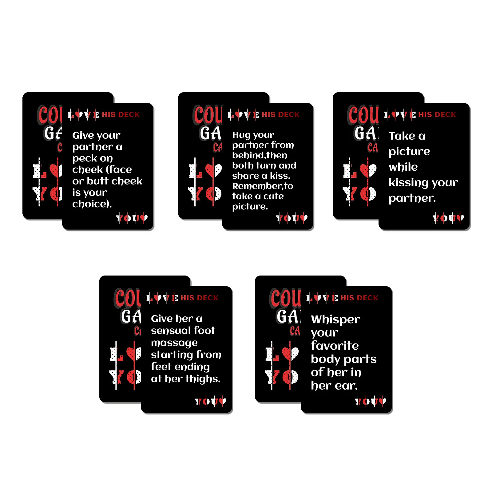 ZYT 50 قطعة زوجين غامض مثير مجلس أرواق لعب عشاق يؤرخ لعبة تفاعلية الدعائم لعب للحزب غرفة نوم السفر التخييم