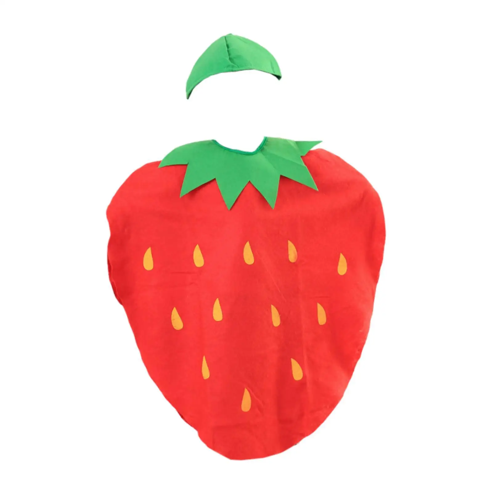 Costume da frutta alla fragola in tessuto non tessuto, vestito operato da Halloween, vestito cosplay, abbigliamento per giochi di ruolo per spettacoli di festival
