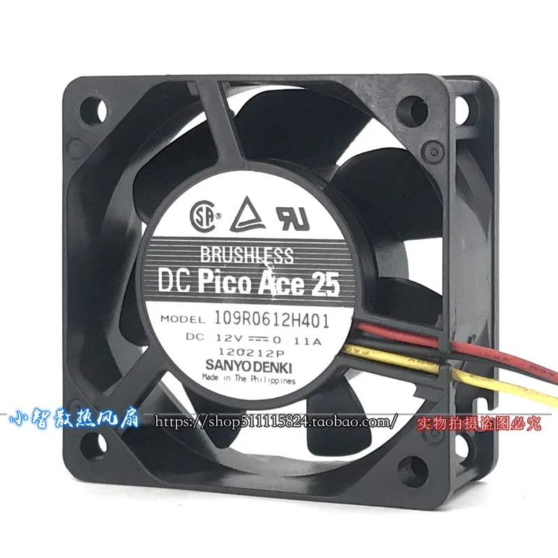 ORIGINAL 109R0612H401 12V 0.11A 6025 60*60*25mm KIPAS PENDINGIN BARU RADIATOR