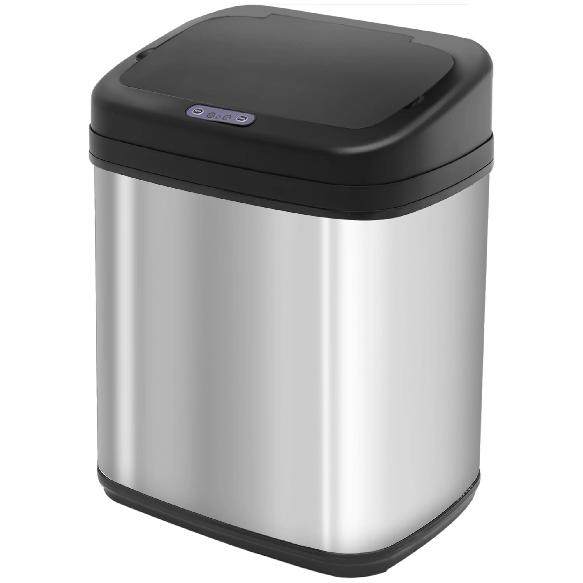 HOMCOM Papelera de Cocina 20L con Sensor Infrarrojo 33x25x42,5 cm Plata y Negro