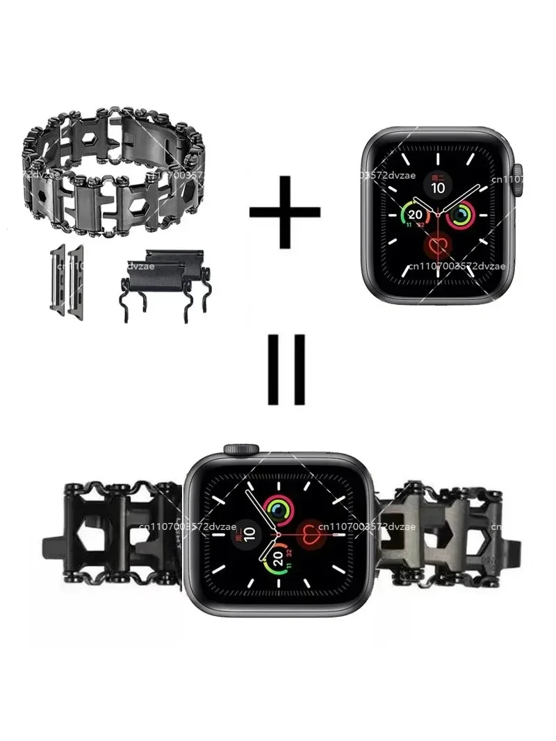 Stainless Steel Multi-Tool Bracelet 22mm 29in1 Outdoor Bolt Drive Kit Durable Wristband with Hidden Utility Tools for Emergency