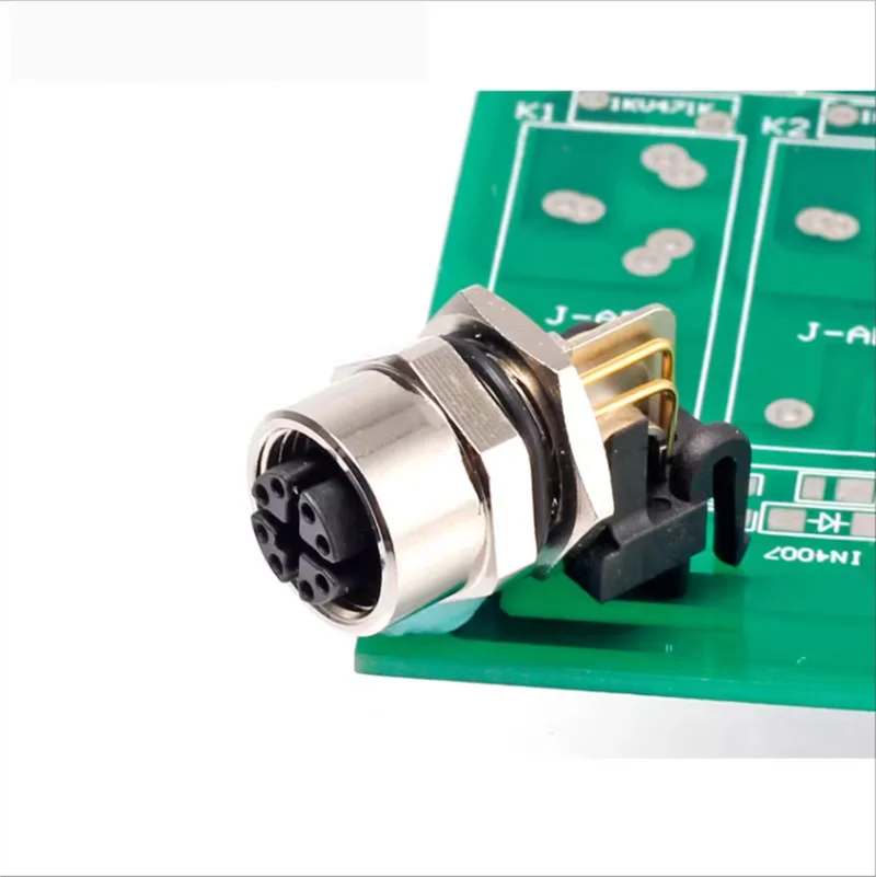 

M12 X-образная стандартная розетка 90 градусов колено 1000 м гигабитный Ethernet-кабель 8-жильный Разъем X-образный изогнутый разъем сиденья