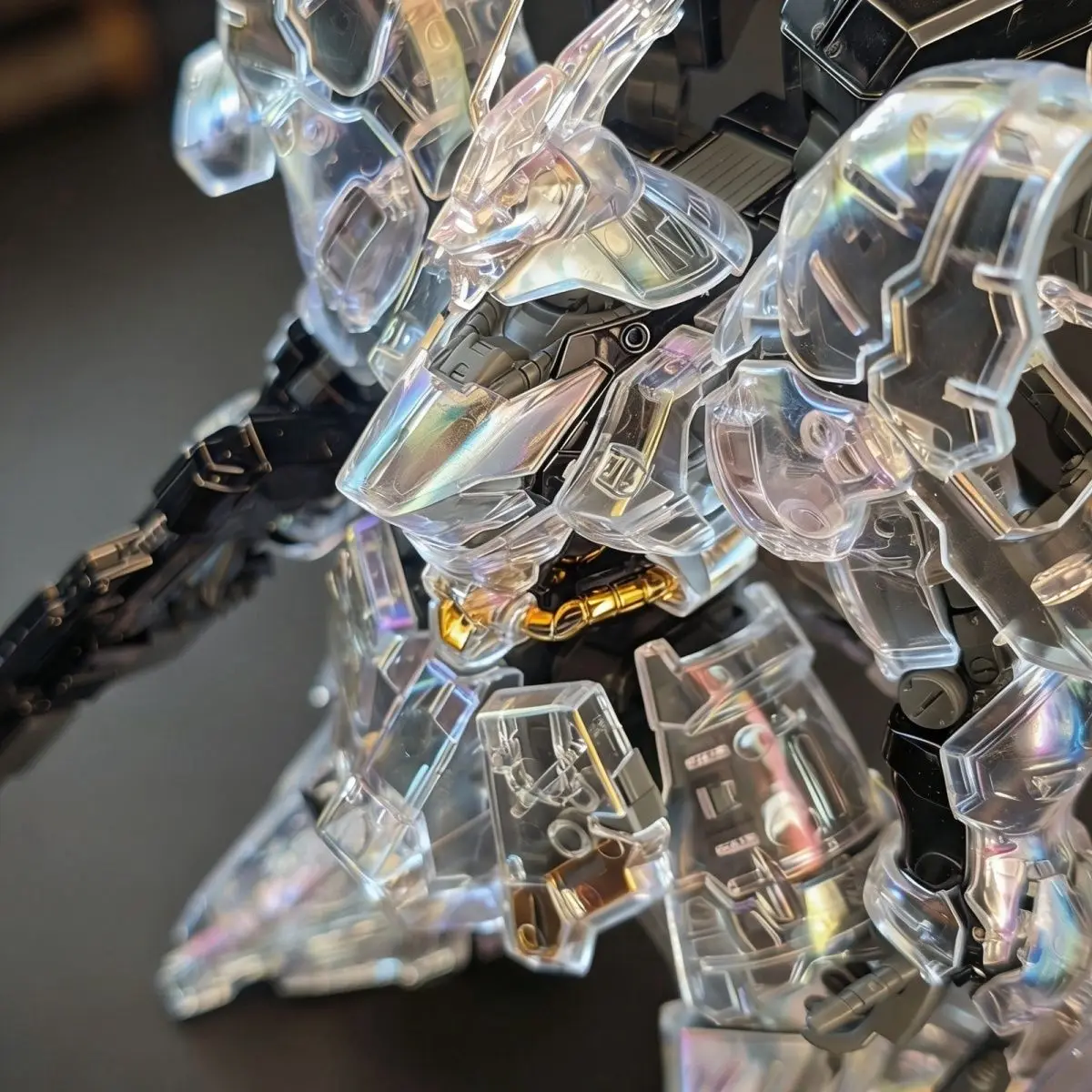 Novo siai sazabi MSN-04 chifre duplo colorido galvanoplastia transparente fukuoka sasabi kit modelo de montagem 1/144 rg figura ação