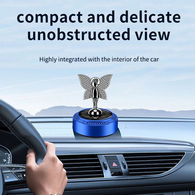 

Solar Powered Car Interior Air Fresher Butterfly Shaped Center Console Instrument Decor Car Rotating Aromatherapy Perfume