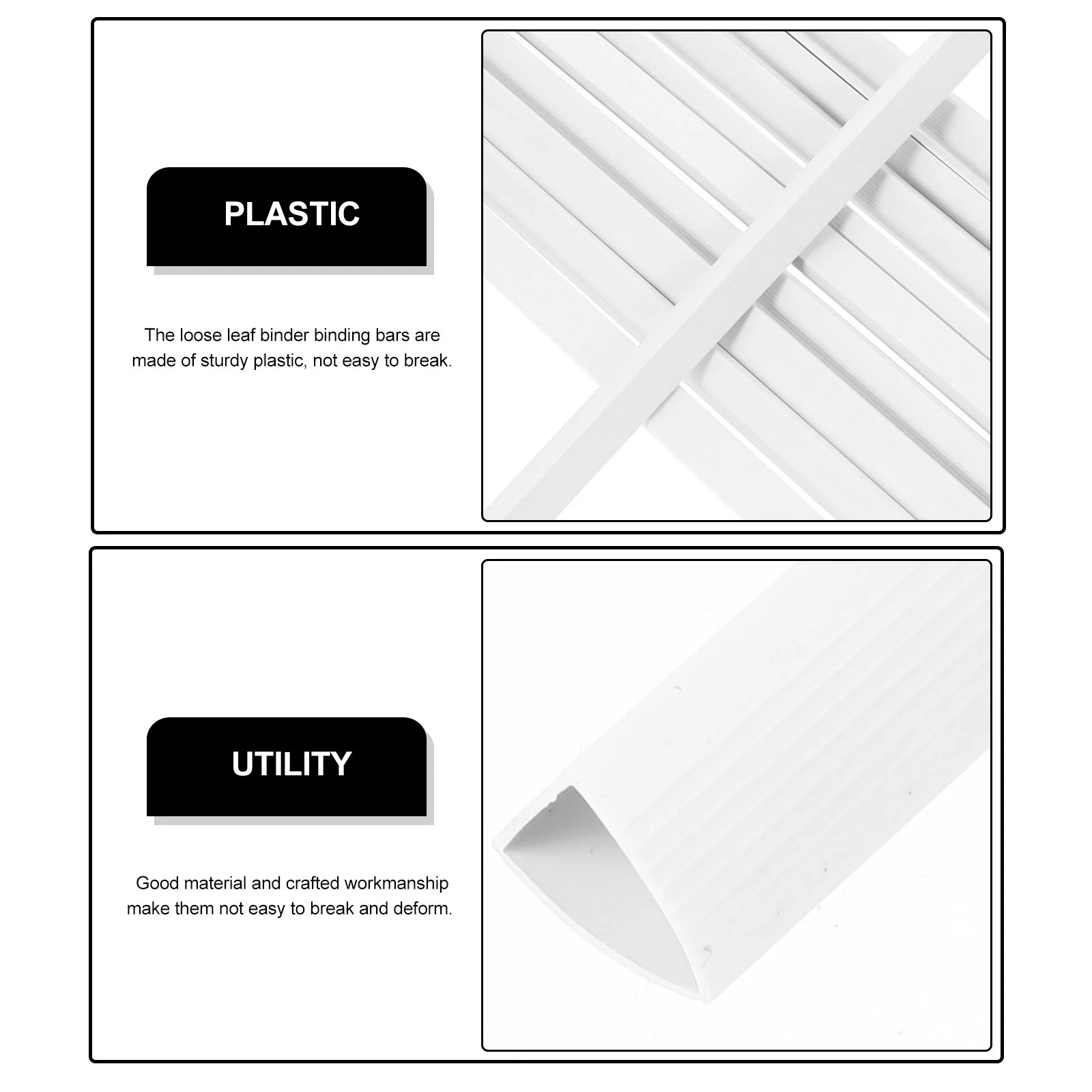 10 Pcs Drawer Folder Cover Files Binding Bars Covers Office Folders Retainer Clips Paper Report Storage Document Organizer