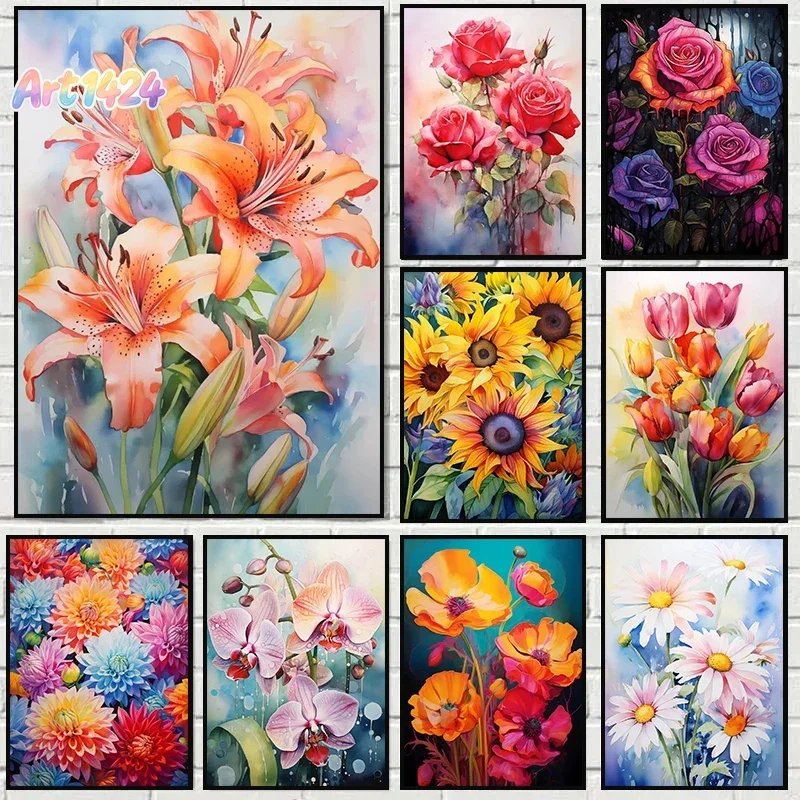 Flower Power Aesthetic – Modern HD Frameless Canvas for Home Office Room Art Decor 2026