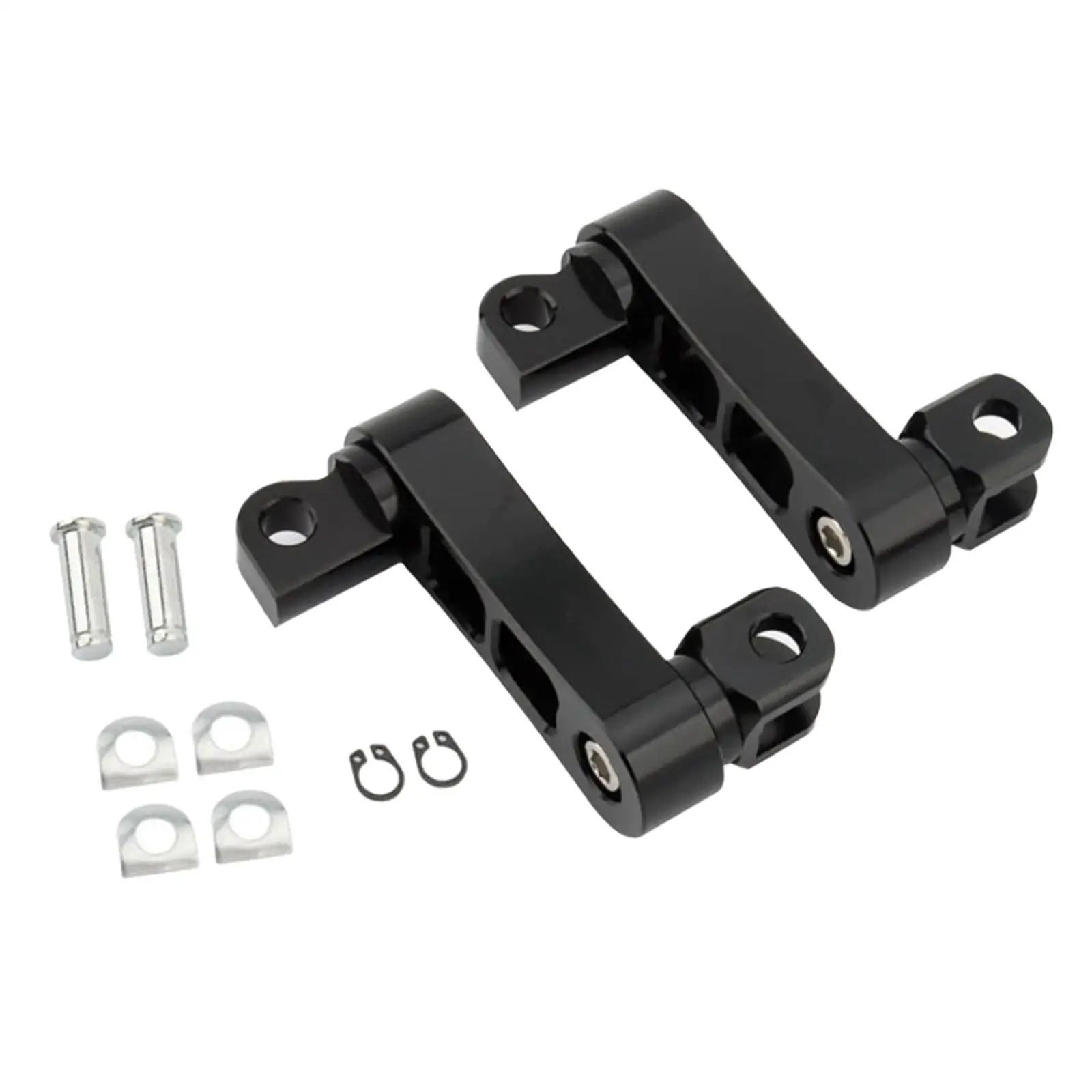 Motorcycle Passenger Footpegs Adjustable Replacement Motorbike Repair Parts Professional Aluminum Left and Right