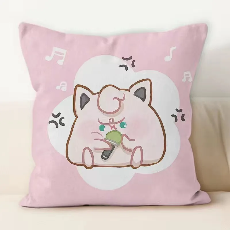 Kawaii Pokemons Printed Pillow Cartoon Anime Gengar Eevee Snorlax Squirtle Cushion Sofa Chair Car Bed Decorative Pillow Cushion