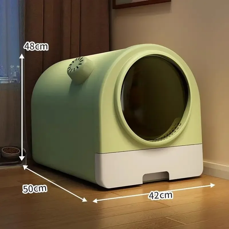 

Cat Box Poop Basin Cat Litter Box Completely Closed Deodorization Lavatory Extra Large Size Drawer Type Cat Tray Pet Items