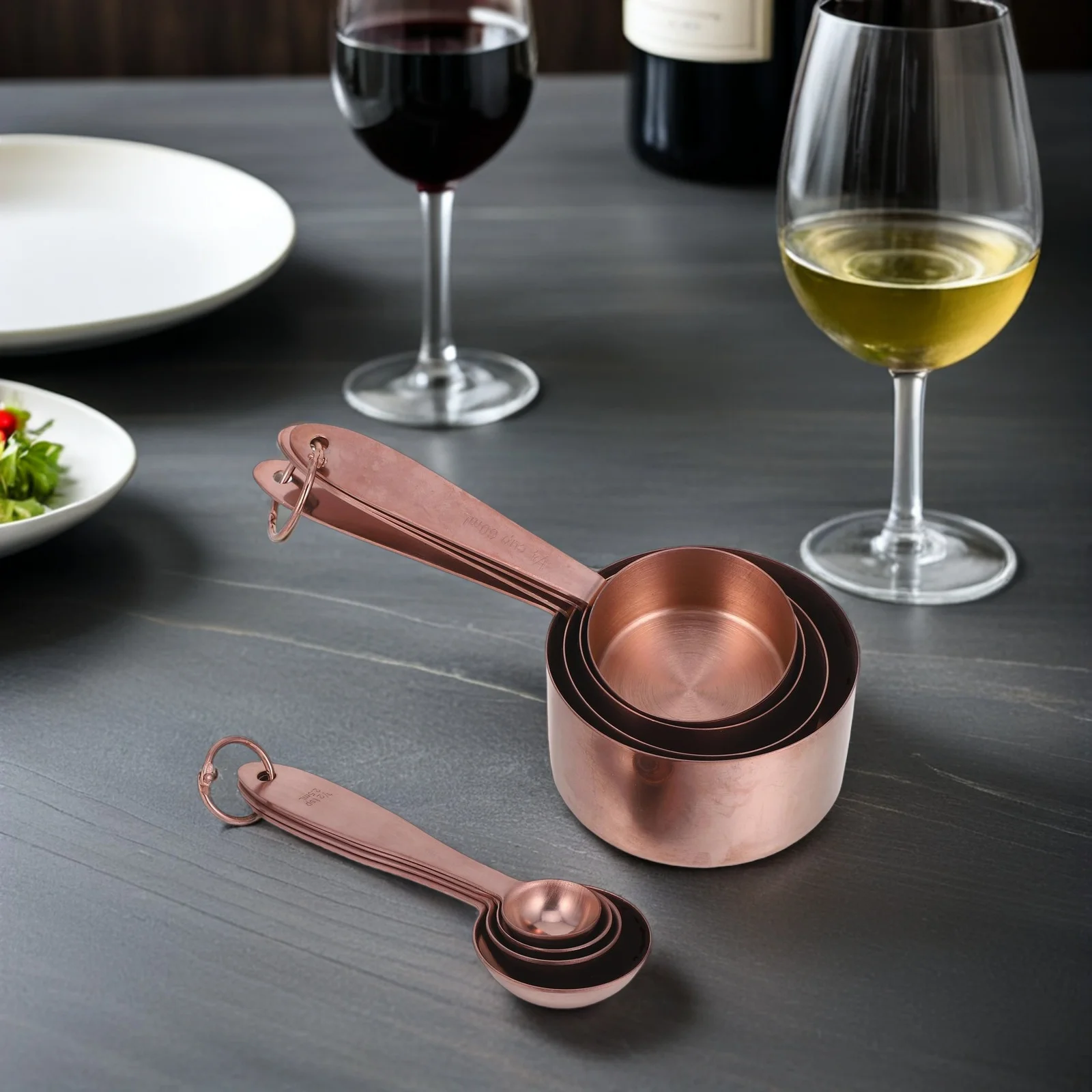 

1Set Stainless Steel Measuring Spoons Set Stackable Precision Kitchen Tools Baking Coffee Measuring Cups Rust Resistant