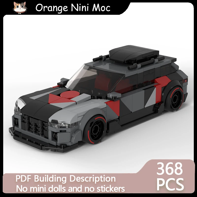 

City Car Speed Racing Model MOC Building Bricks Sportscar RS6 Modular Technology Gifts Holiday Assemble Children Toys Suit