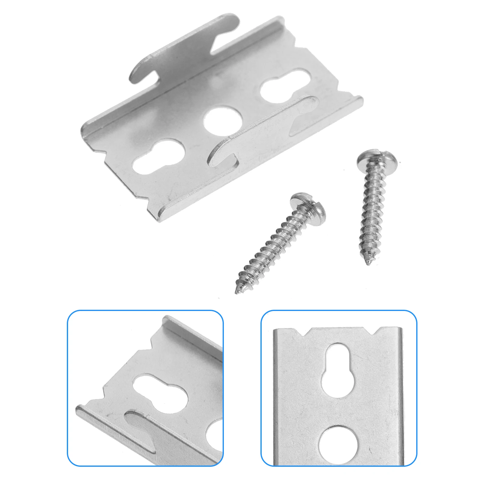 

Curtain Rod Brackets Accessories 2 Sets Hanging Iron Wall Mount Strong Easy Installation Suitable Home Decor