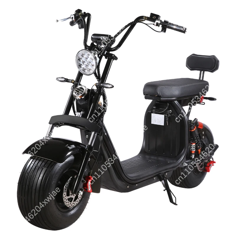 

Heavy Duty Two Person E-Scooter, Big Tire Foldable Electric Moped for Adults, Portable City Commute and Leisure Travel Solution