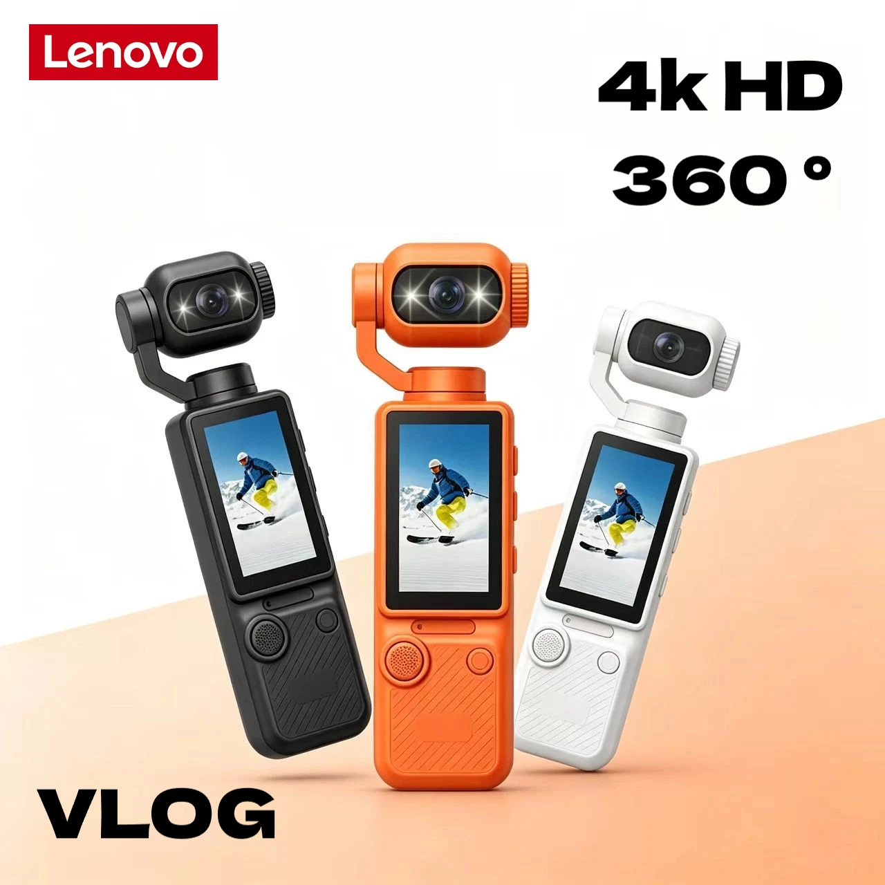 Lenovo 8K HD WiFi Sports Wearable Camera 4K HD Travel Bicycle Driver Recorder Mini Sports Cam For Motorcycle Vlog New