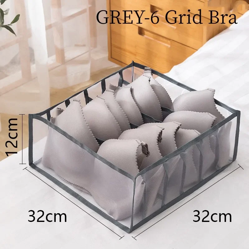 Mesh bra and underwear storage box, foldable underwear storage drawer, closet tie storage partition, underwear, socks