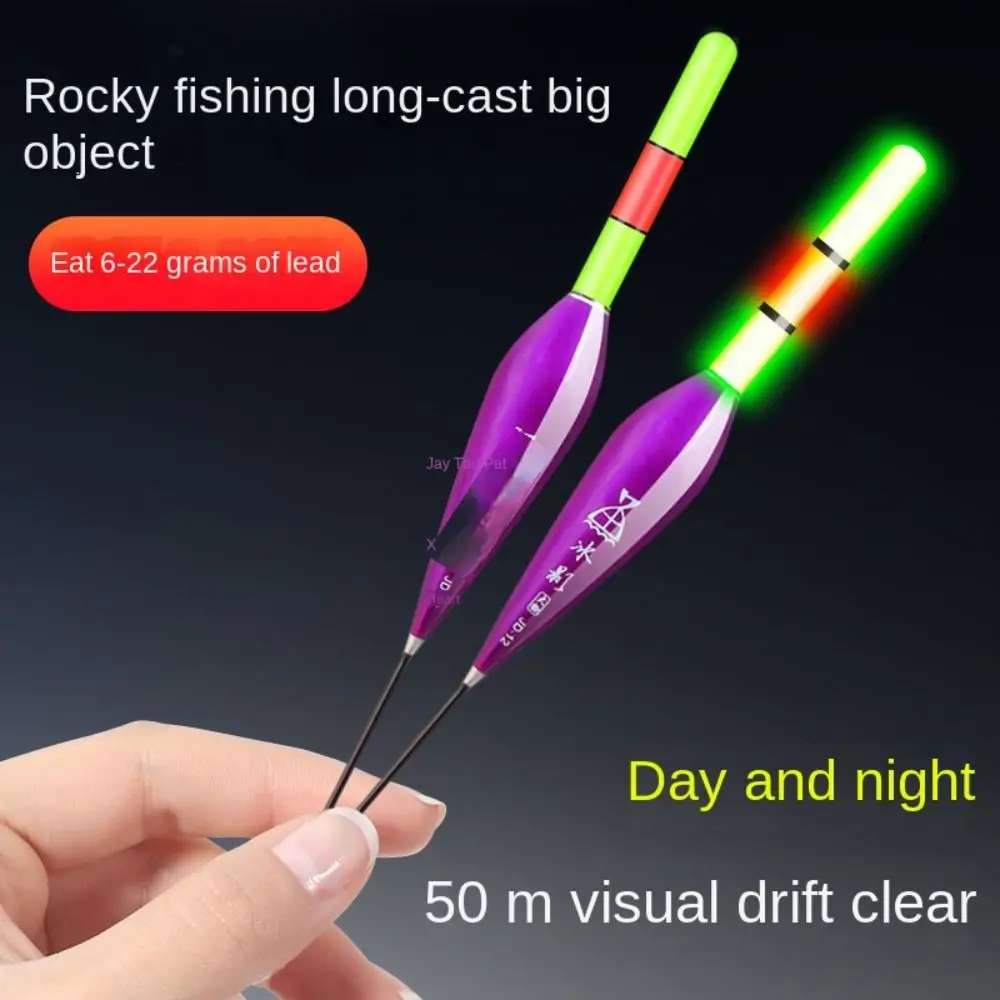 New Indicator Fishing Lure Slip Drift Tube Buoy Strike Bobbers 3 light Bite Hook Color Change Floats Long Tail