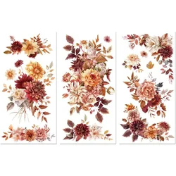 Rub on Transfer Decals for Furniture Crafts Flowers Corner 6