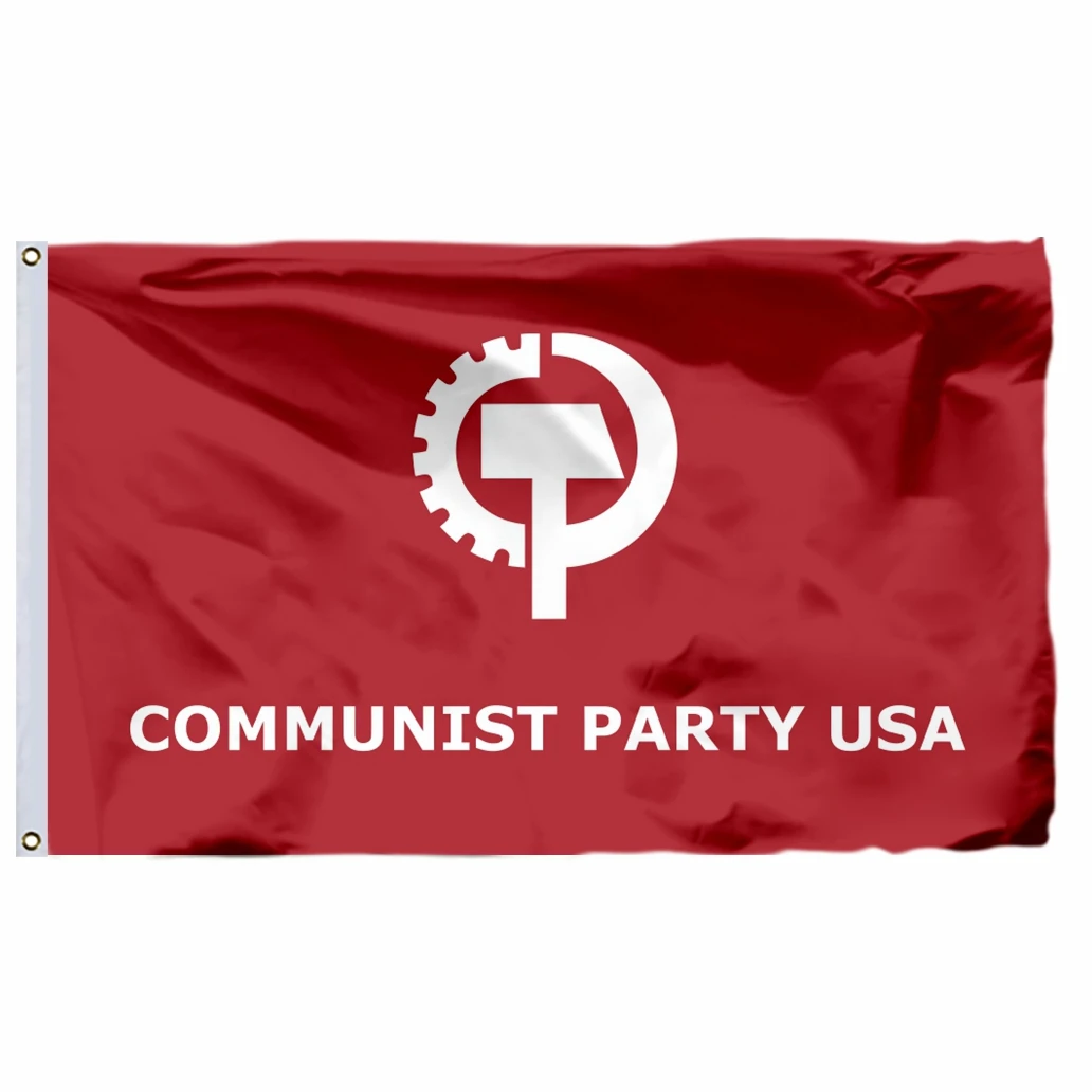 

USA Communist Party Flag 3x5ft 90x150cm American 2X3FT 100D Polyester Double Stitched High Quality Banner Ensign Free Shipping