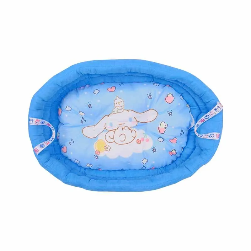 Hot Sanrios Oval with Handle Four Seasons Pet Bed Kawaii Cinnamoroll Cartoon Cute Soft Keep Warm Cat Kennel Fashion New Style