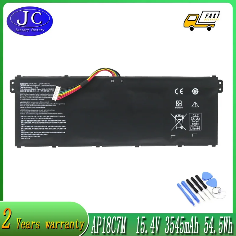 

JCLJF AP18C7M Laptop Battery For Acer Swift 5 SF514-54G SP513-54N SF313-52 Series 4ICP5/57/79 15.4V 55.9Wh 3634mAh