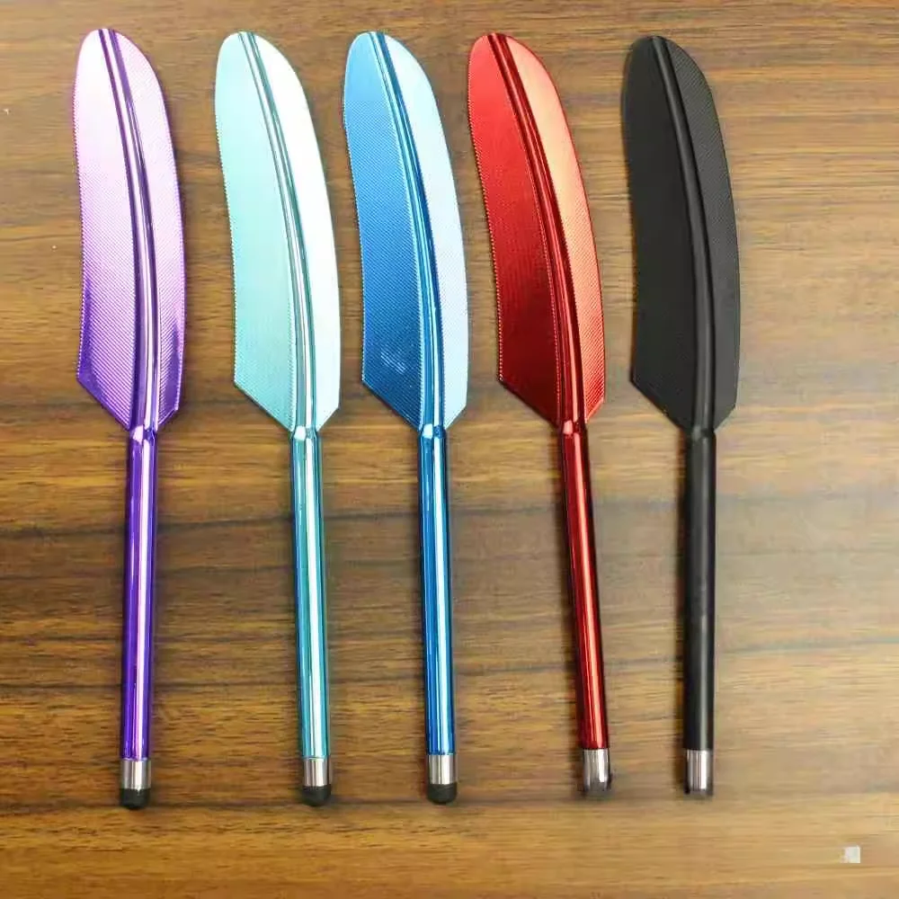 Capacitance Pen Universal Tablet Touch Screen Pen Styluses Capacitive Pen Mobile Phone Fashion Feather Shape Plastic Painting - view 6