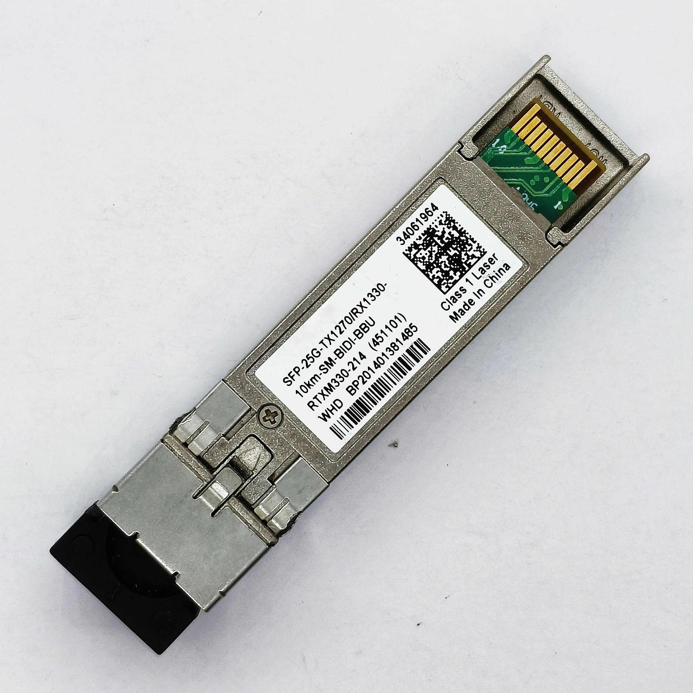 

Genuine For Huawei 34061964 SFP 25G TX1270/RX1330 10km SMF Bidi BBU RTXM330-214 451101 Refurbished Transceiver Optical Module