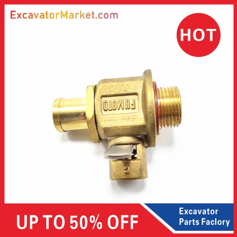 For Hitachi ZAX70 EX120 EX200-2 200-3 200-5 200-6 220 240 Engine Oil Sump Drain Valve Fuel Tank Switch Excavator Parts