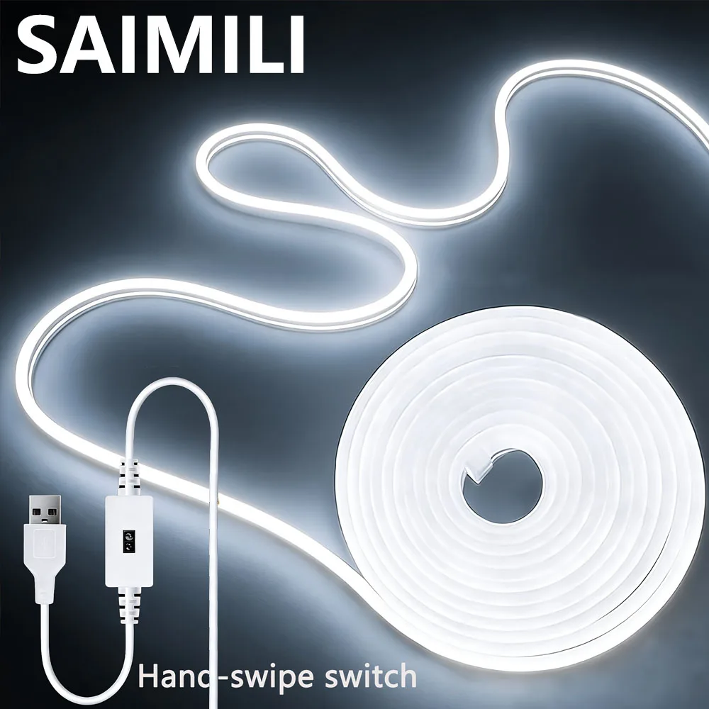 

Flexible Neon Light Strip DIY USB Motion Sensor Switch Dimmable Silicone Neon Rope Tape Lamp TV Backlight Room Party Decorations