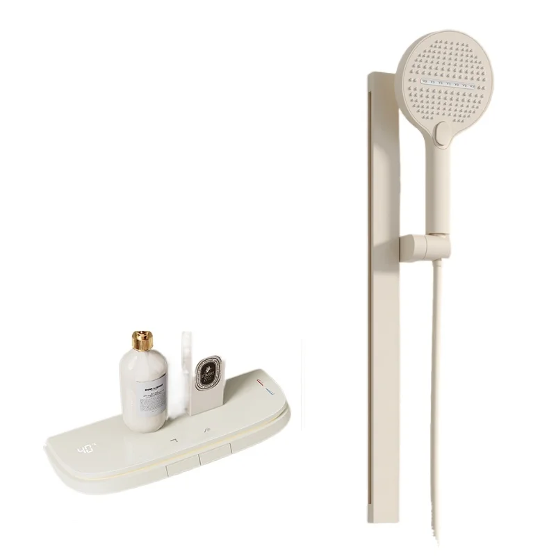 

Constant temperature digital display bathroom simple rain shower nozzle set minimalist bathtub faucet