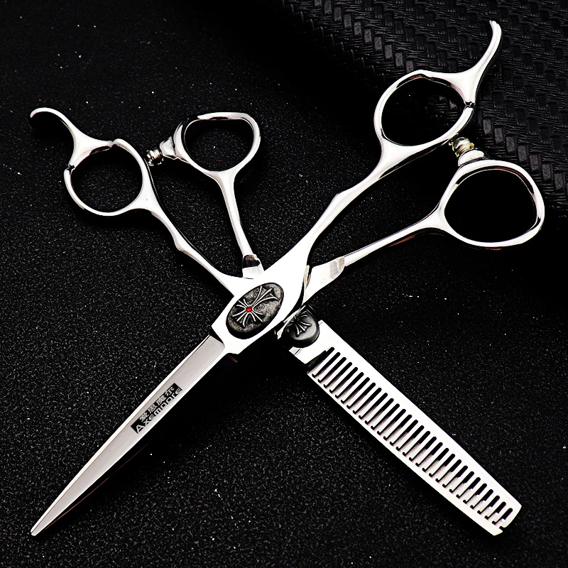Axemoore Hair Scissors Professional 6" Japan Stainless Hair Cutting Scissors Barber Shop Hairdressing Thinning Shears