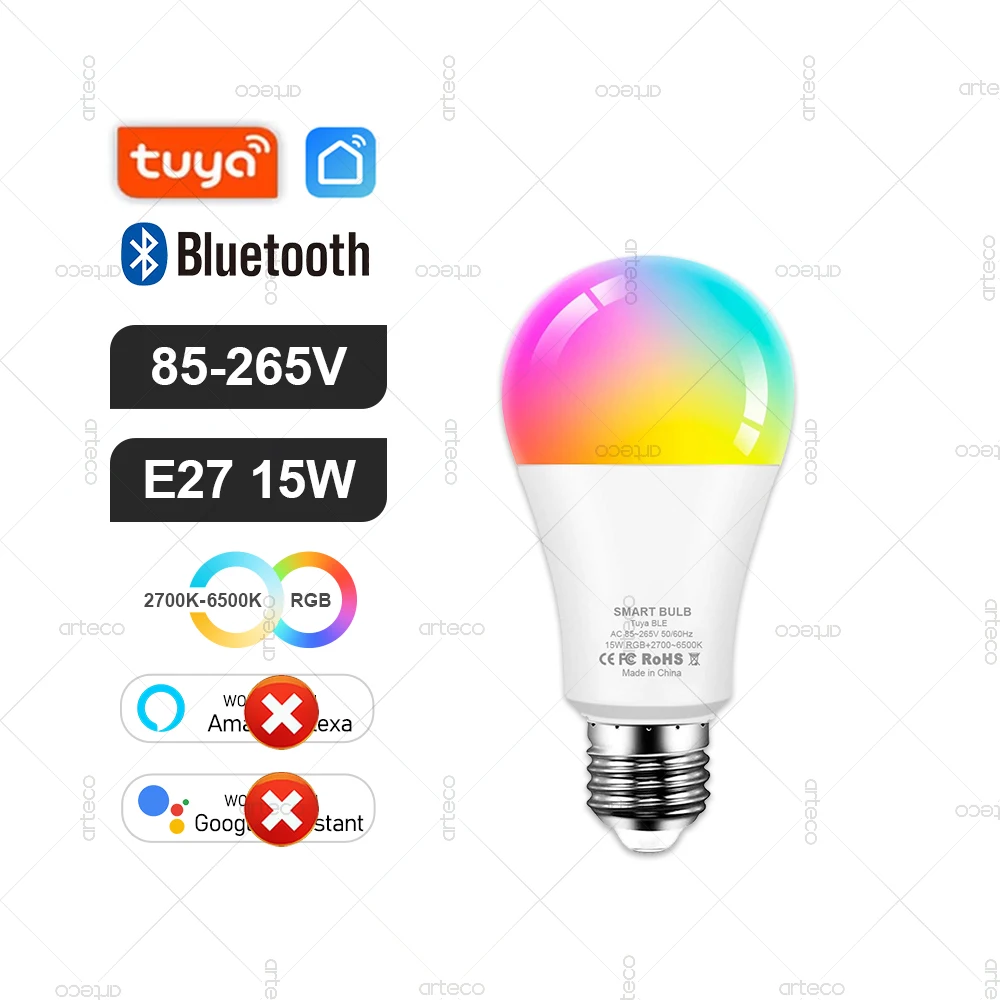 Tuya E27 GU10 E14 Lamp WiFi Zigbee Bluetooth, Dimbare Smart LED Lamp 2700-6500 K RGBCW, LED Gloeilamp Werk Met Alexa Google Thuis