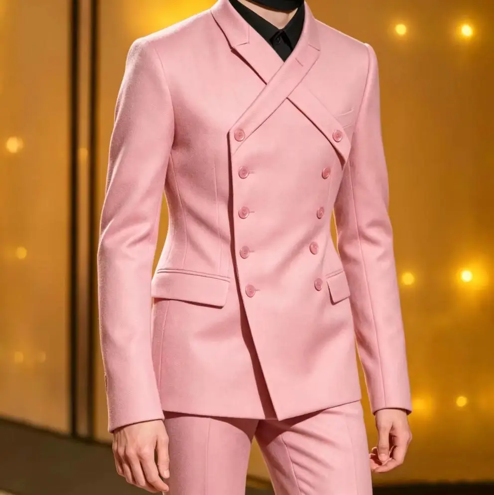 Men Suit Set 2 Pieces Blazer with Pants Double Breasted X Design Custom Made Separates For Men Wedding Prom Groom 2026