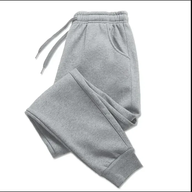 Bdpowerup herfst- en winterfleece verdikte joggingbroek Amerikaanse bedrukte sportbroek heren los