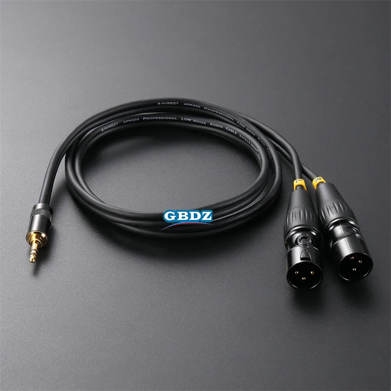 

3.5mm to Dual XLR Male Audio Cable Gold Plated Stereo for Laptop Speaker Mixer Speakers Amplifiers Microphone Audio