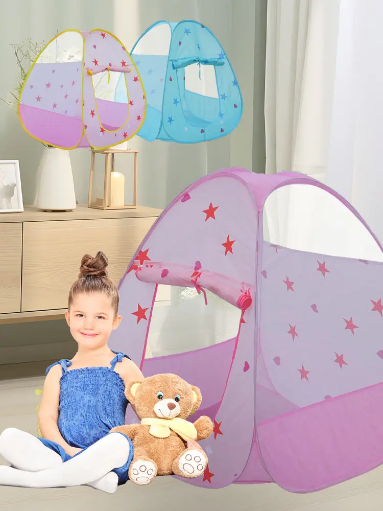 Namiot dziecięcy w kształcie gwiazdy, czteroczęściowy, z motywem kreskówkowym, do zabawy w pomieszczeniach, wygodny, składany, dekoracyjny, zabawki, dla chłopców i dziewczynek, basen z kulkami oceanicznymi.