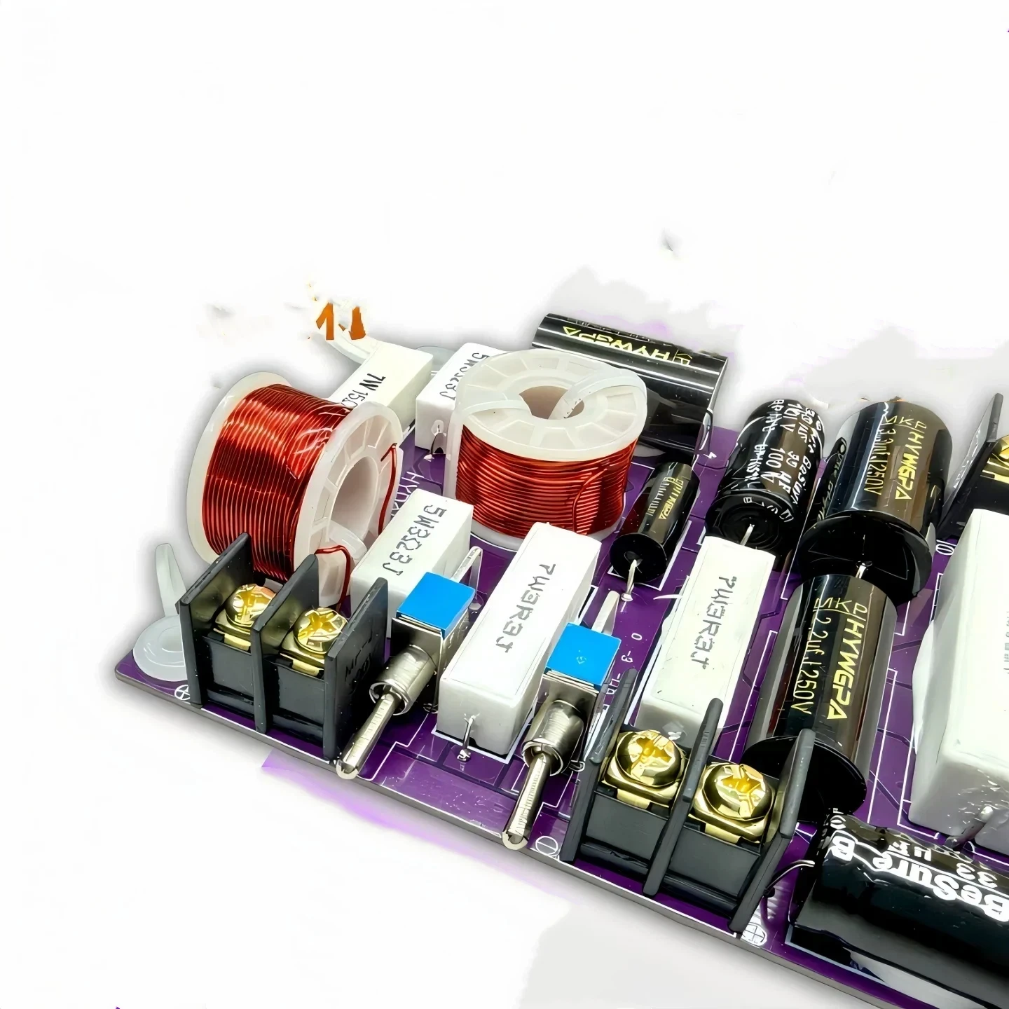 1 Stück GHXAMP 350W 3-Wege-Frequenzweiche – Hoch-/Mittel-/Tief-Frequenzteiler für Regal- und Standlautsprecher 460Hz–3,5KHZ – Detail 7
