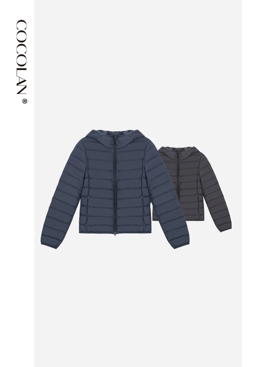 

Warm Hooded Du down Jaet Women's Winter Coat 90% White Du Feather Filled Zipper Closure Long Sve Regular Length