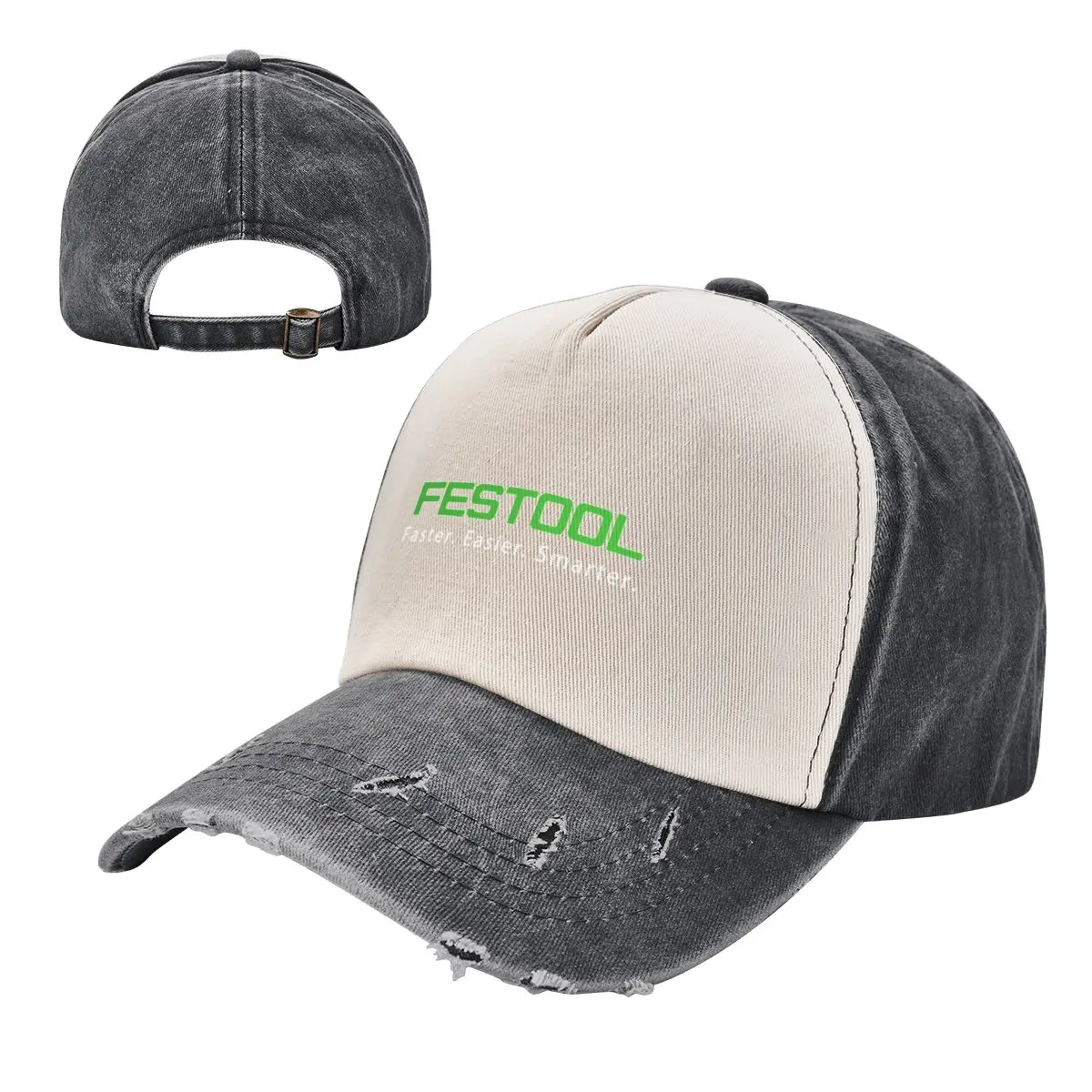 Festool Logo do obróbki drewna męskie damskie do koszykówki Faseter Cap łatwiejsze mądrzejsze jeansowe sprane czapki kapelusz moda na zewnątrz