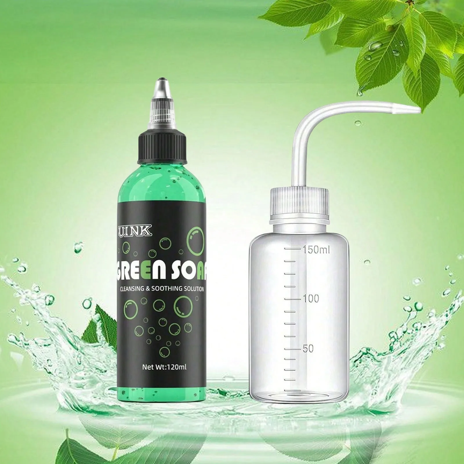 

DQFART Tattoo Soap Super Concentrated Green Soap 2Oz/120ml 1:10 Dilution Tattoo Soap Tattoo Supplies for Tattoo Piercing Skin