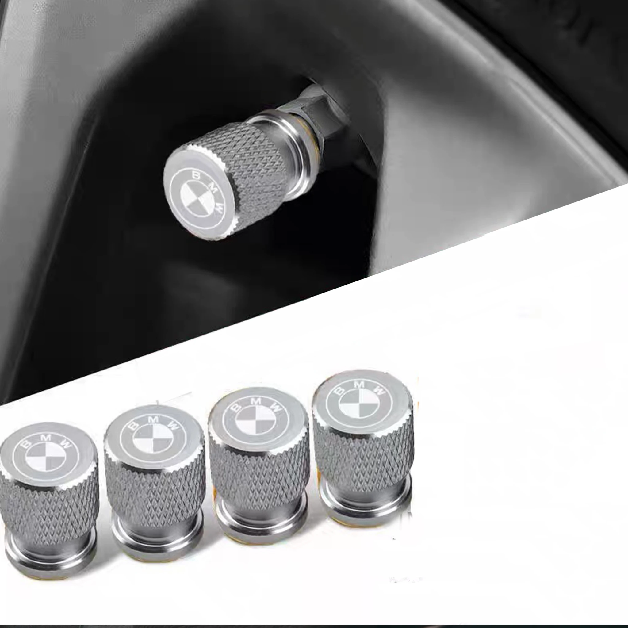 4Pcs Aluminum Car Wheel Tire Valve Caps Tyre Rim Stem Covers Airdust Waterproof For BMW X1 X3 X5 E39 E46 E60 E70 F30 G20 G30 G60