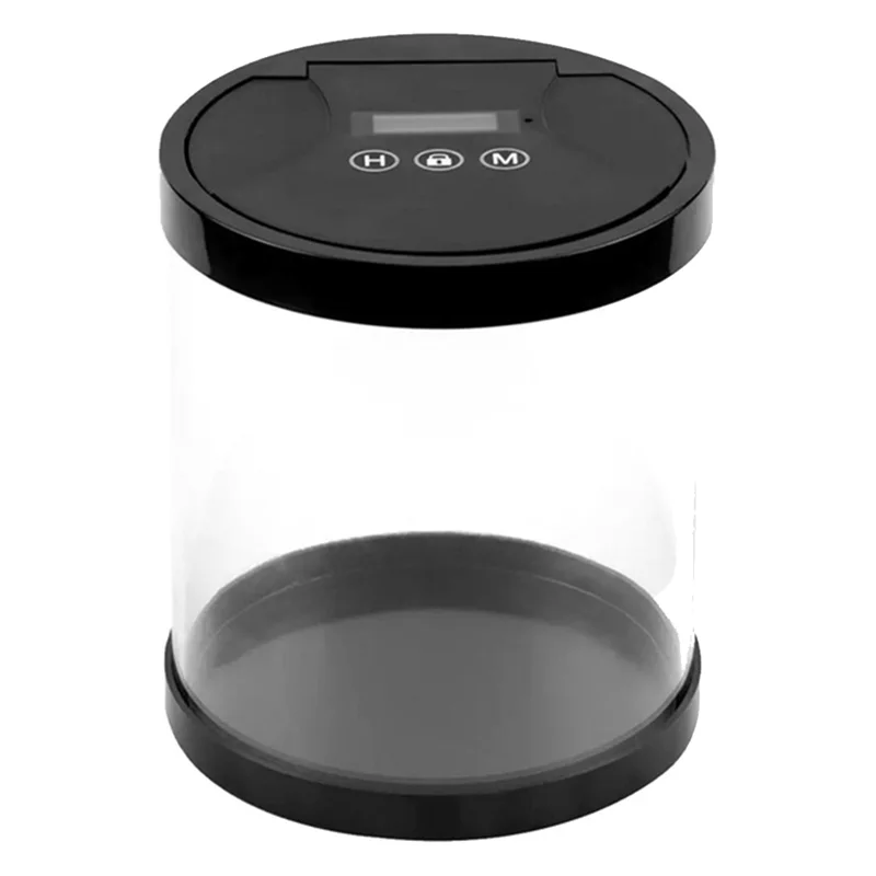 Electronic Time Lock Box Timer Lock Container Multi Function Time Lock Box Bin for Toys Mobile Phones No Battery Black