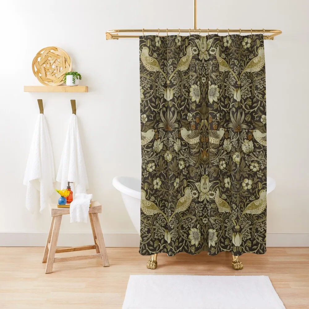 

William Morris - strawberry thief Shower Curtain Shower Set For Bathroom Waterproof Bathroom Shower Curtain