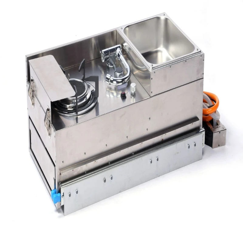 Off Road Vehicle RV External Pull Kitchen Mini Gas Stove Electromagnetic Stove With Water Tank GR-C005