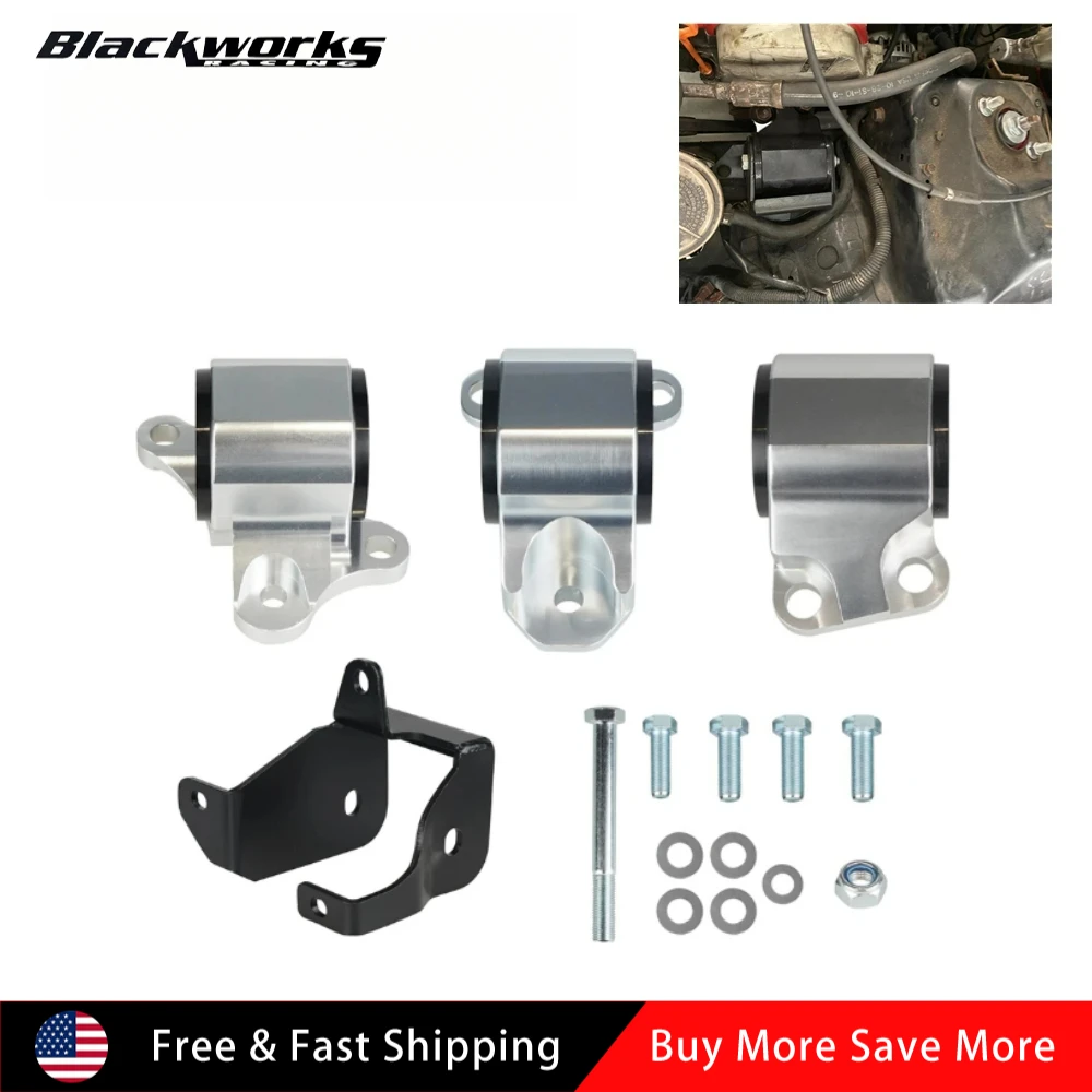 

Car Modification Engine Bracket Kit 2-bolt Fit for HONDA CIVIC EKSTK 62A Street D16 B16 B18 EK Engine Swap Mount