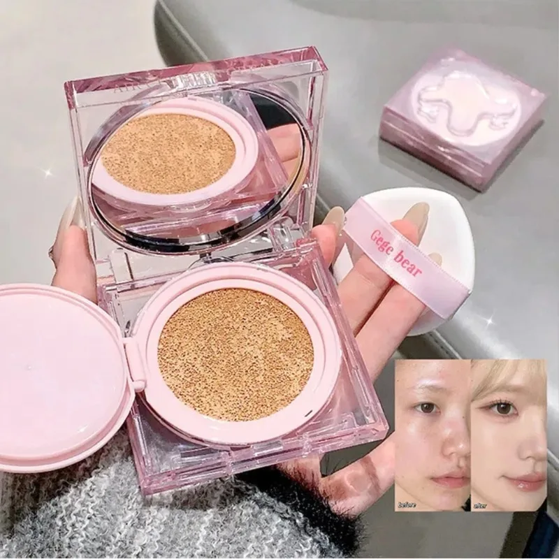 Air Cushion CC Cream Natural Moisturizing Foundation Concealer Whitening Oil-control Korean Makepu BB Cream with Cosmetics Puff