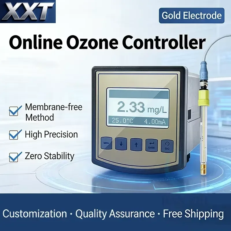 XXT Gold Electrode Dissolved Ozone O3 Zone Meter in Pure Water DOZ-600 Online Dissolved Ozone Meter for Water