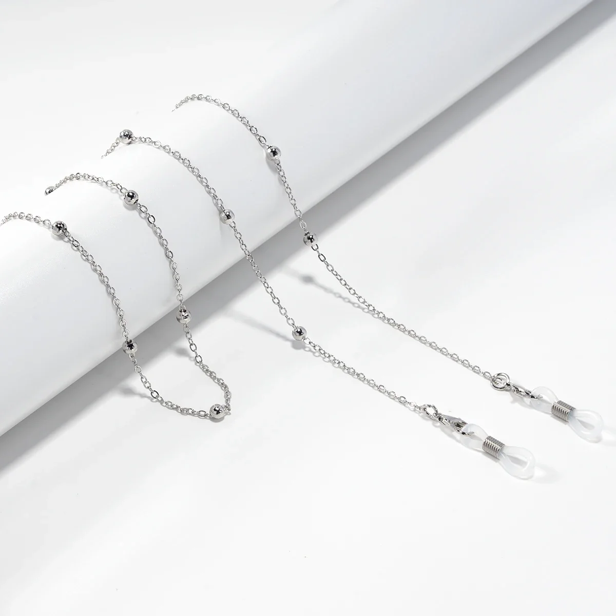 Immagine 7: Catena per Occhiali con Perline Rotonde in Metallo Dorato; Catena Multifunzionale alla Moda per Colletto; Accessorio per Cintura