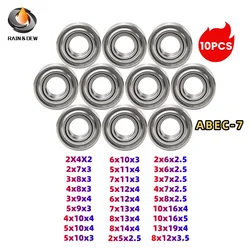 10Pcs MR74ZZ 4x7x2.5mm Miniature Ball Bearings MR85ZZ 5x8x2.5mm MR105ZZ 5x10x4mm MR115ZZ 5x11x4mm MR125ZZ 5x12x4mm